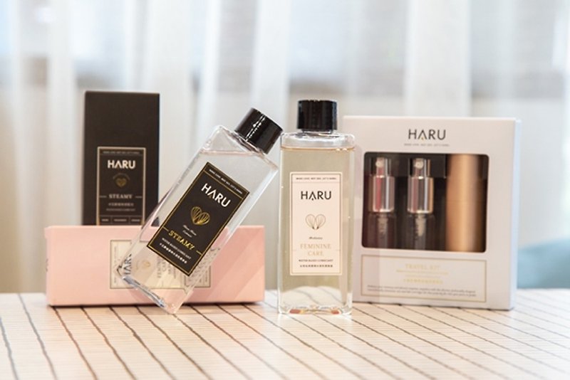 HARU 1+1 ( STEAMY Lubricant 150ml + RICH Travel kit 45ml) - Adult Products - Concentrate & Extracts Black