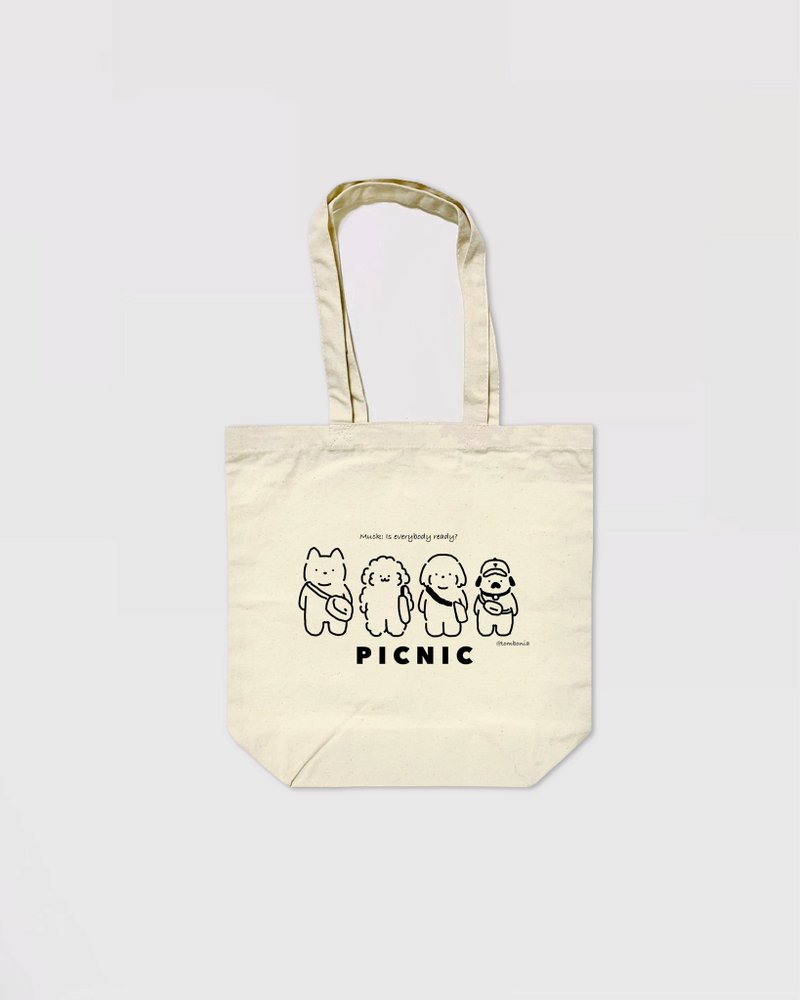 Picnic Tote-bag - 手提包/手提袋 - 棉．麻 卡其色