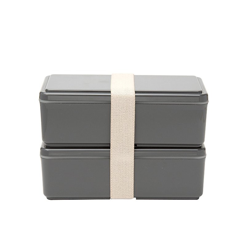 三好製作所 GEL-COOL紳士系列雙層保冷便當盒L 深灰 - 便當盒/飯盒 - 塑膠 灰色