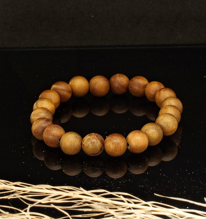 Wood Beads 17 10mm bracelet - สร้อยข้อมือ - ไม้ 