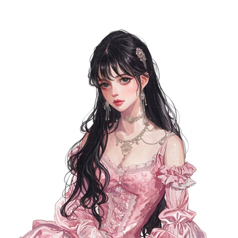 original sticker character sticker girl illustration sticker 0004 nakwon atelier - 貼紙 - 紙 