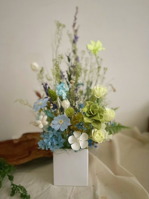 花訴花藝工坊 【花訴花藝】草野永生桌花/開幕花禮/升遷花禮/祝賀花禮 永生花