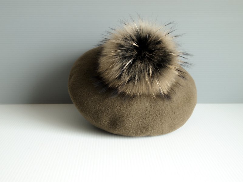 ベレー帽 ポンポン セット ニット帽 カジュアル ビッグベレー 大きめ ユニセックス レディース メンズ - 帽子 - 羊毛 多色