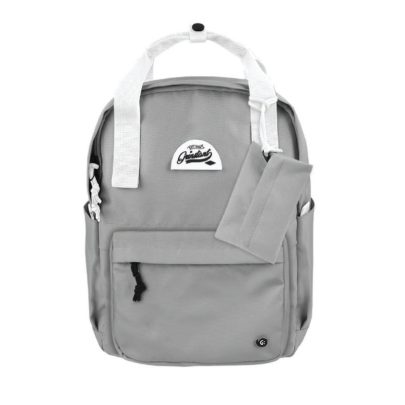 Grinstant Mix & Match Detachable 13" Backpack - Dream Series (Light Grey & Dark Grey) - กระเป๋าเป้สะพายหลัง - เส้นใยสังเคราะห์ สีเทา