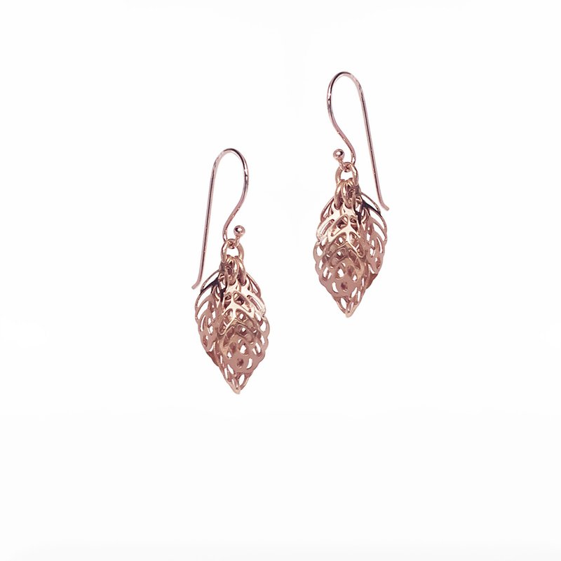 Leaf Earrings ,Tiny Leaf Earrings, Small Simple Leaf Earrings Silver - 耳環/耳夾/耳骨夾 - 其他金屬 
