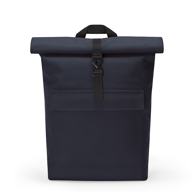 Jasper Medium Lotus Series Backpack (Dark Navy) - กระเป๋าเป้สะพายหลัง - วัสดุอีโค สีน้ำเงิน