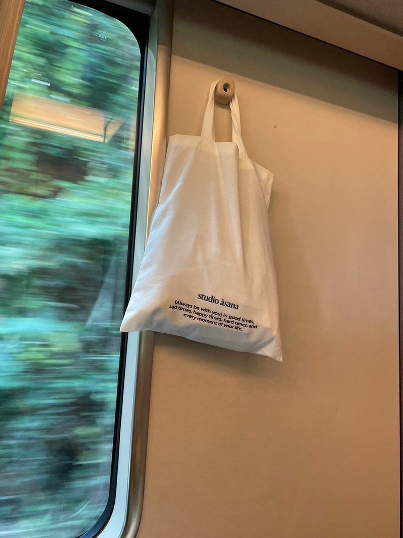 (S) studio āsana original logo bag - 手提包/手提袋 - 棉．麻 白色
