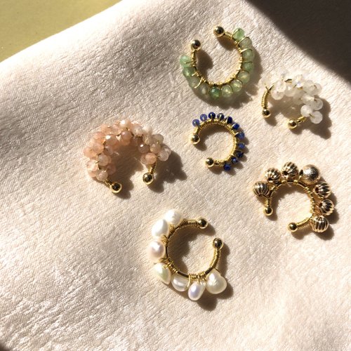 MOLI JEWELRY 輕珠寶-14KGF 天然石/水晶/寶石 -耳骨夾/耳扣