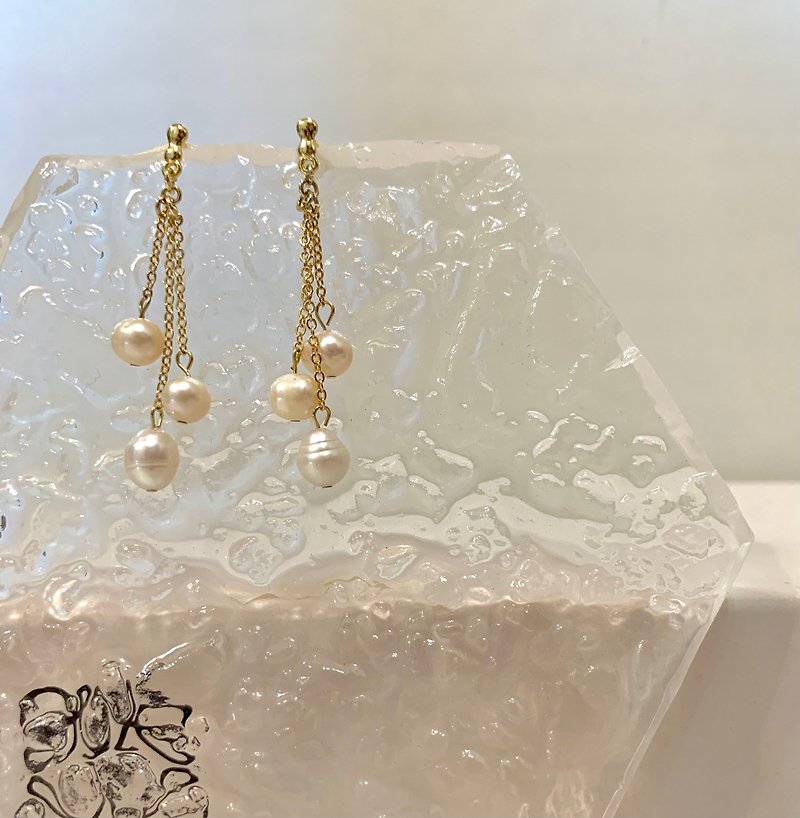 super temperament pearl earrings - Earrings & Clip-ons - Pearl White