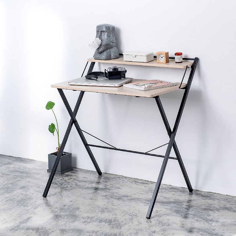 【Bayer Home Furnishing】Double Folding Computer Desk - โต๊ะอาหาร - ไม้ 