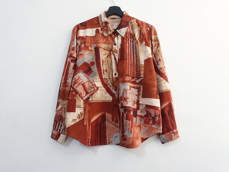 Awhile for a while | Vintage long-sleeved shirt no.511【Autumn and winter new fashion】 - เสื้อเชิ้ตผู้หญิง - เส้นใยสังเคราะห์ หลากหลายสี