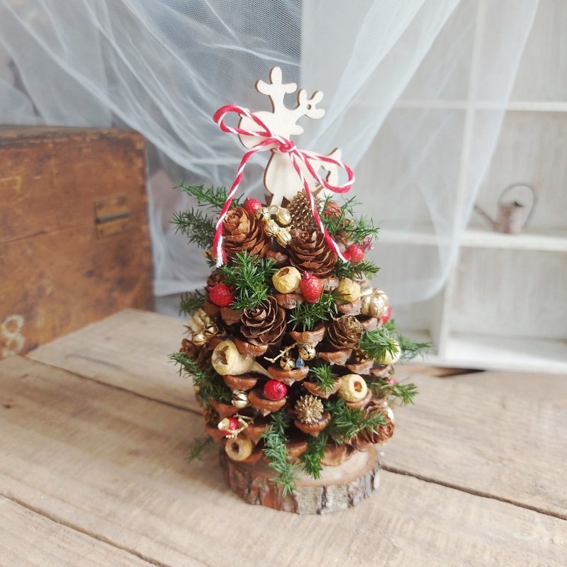 Hello Green W014 Fawn Pine Cone Christmas Tree Christmas Flower Gift Christmas Decoration Pine Cone - Plants - Plants & Flowers Multicolor