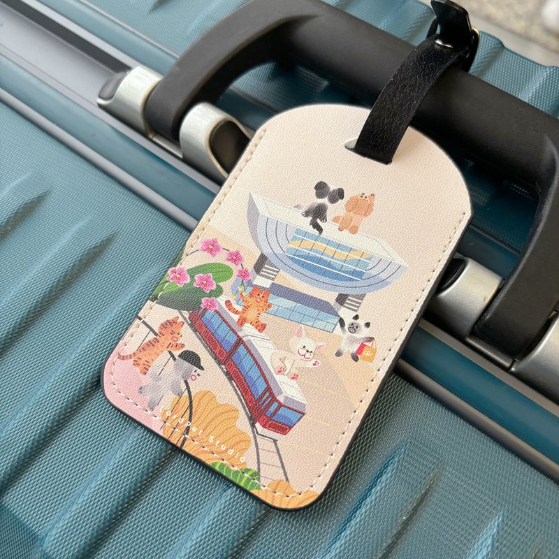 Wangmiao Hong Kong travel luggage tag/Central/Own original design (ready in stock) - ที่ใส่บัตรคล้องคอ - หนังเทียม หลากหลายสี