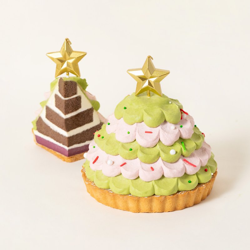 【Christmas Limited】Christmas Tree Cake Tower - Cake & Desserts - Other Materials Green