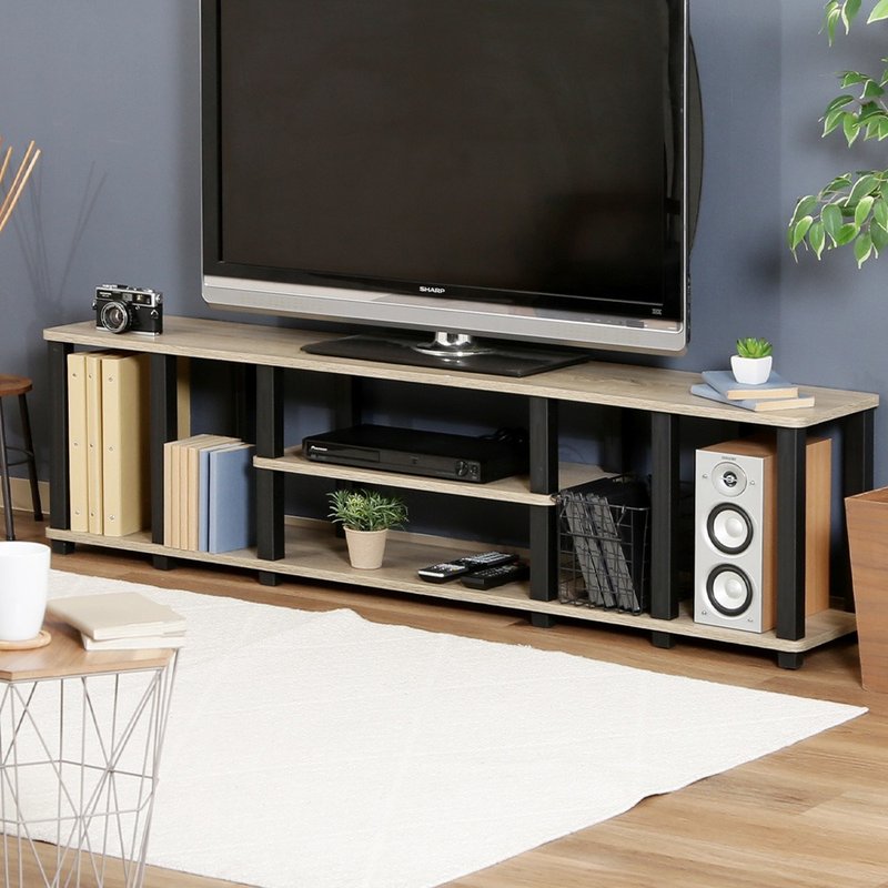 日本FUJI BOEKI 方管工業風開放式電視櫃(寬150cm)-DIY - 電視櫃 - 其他材質 卡其色