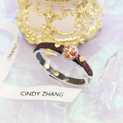 CINDY ZHANG Starry Sky 許願球寶石紅手鏈