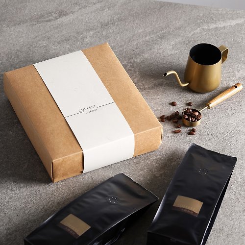 COFFEST大隱珈琲 藏悅咖啡豆禮盒 | 單品咖啡豆半磅2入 伴手禮 咖啡禮盒 企業贈禮