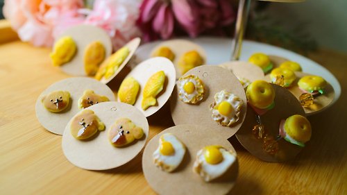 米米手工藝術工作室 Mira handicrafts & Art studios 各種美味食物的耳環