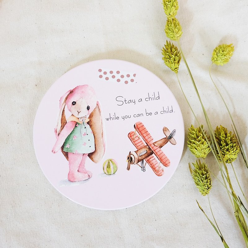 B Rabbit Doll Ceramic Absorbent Coaster - Coasters - Other Materials 