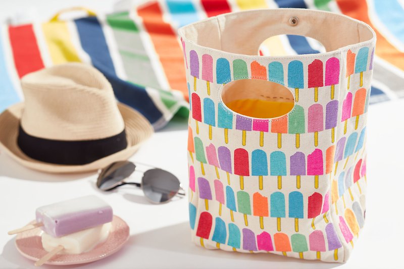 【Canadian Fluf Organic Cotton】Handbag--(Small Popsicle) - กระเป๋าถือ - ผ้าฝ้าย/ผ้าลินิน 