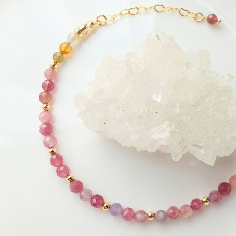 天然 粉紫碧璽 天然糖果碧璽 好人緣 正磁場 能量手鍊 手串 禮物 - 手鍊/手環 - 水晶 多色