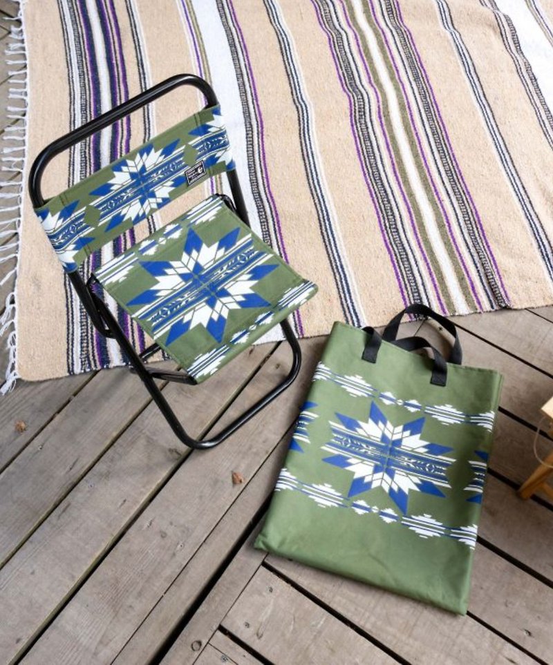 [Hot pre-order] Ethnic outdoor folding chair (three colors) CMTP01A1 camping picnic - ชุดเดินป่า - โลหะ หลากหลายสี