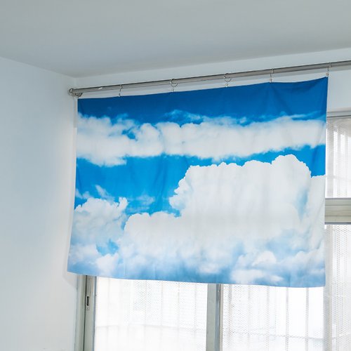 ITS CLOUD客製禮物 天空上有厚厚的雲層 窗簾 掛布 免費加字