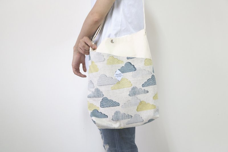 MaryWil Splice Bag-Clouds - Messenger Bags & Sling Bags - Paper White
