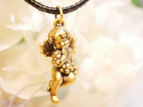 后宮金飾 黃金吊墜-純金天使墜子-6D電黑黃金金飾-歐洲文藝復興風格