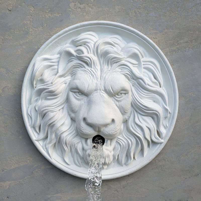 Lion head wall fountain  Water spitter lion head Water feature for pool - ตกแต่งผนัง - โลหะ 