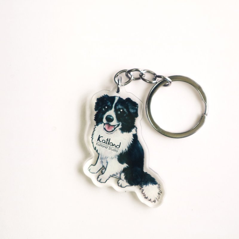 自家創作 狗 匙扣 dog keychain D70 - 鑰匙圈/鑰匙包 - 塑膠 黑色