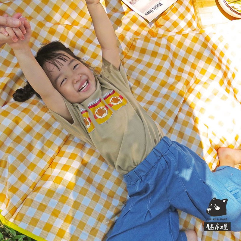 腿庫力量親子裝_台灣原創小孩短T_就是愛罐罐 - 男/女童裝 - 棉．麻 綠色