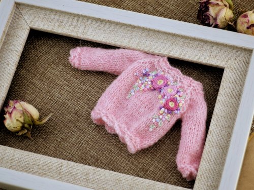 BlytheKnittedOutfits 針織服裝 Blythe 娃娃衣服刺繡毛衣為娃娃 Pullip Blythe