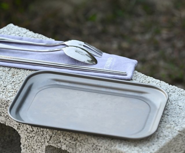 純チタンプレート│グリルプレート / 小型まな板 2枚セット