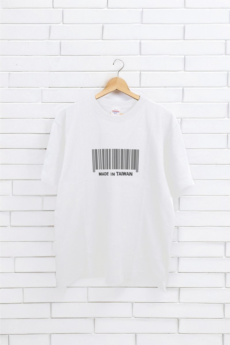 MADE IN TAIWAN Short Sleeve T | Barcode Made in Taiwan | A039 - Men's T-Shirts & Tops - Cotton & Hemp Multicolor