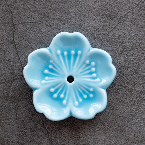 HBF Store diseno Living 陶瓷線香香座 - 櫻花型 天藍色