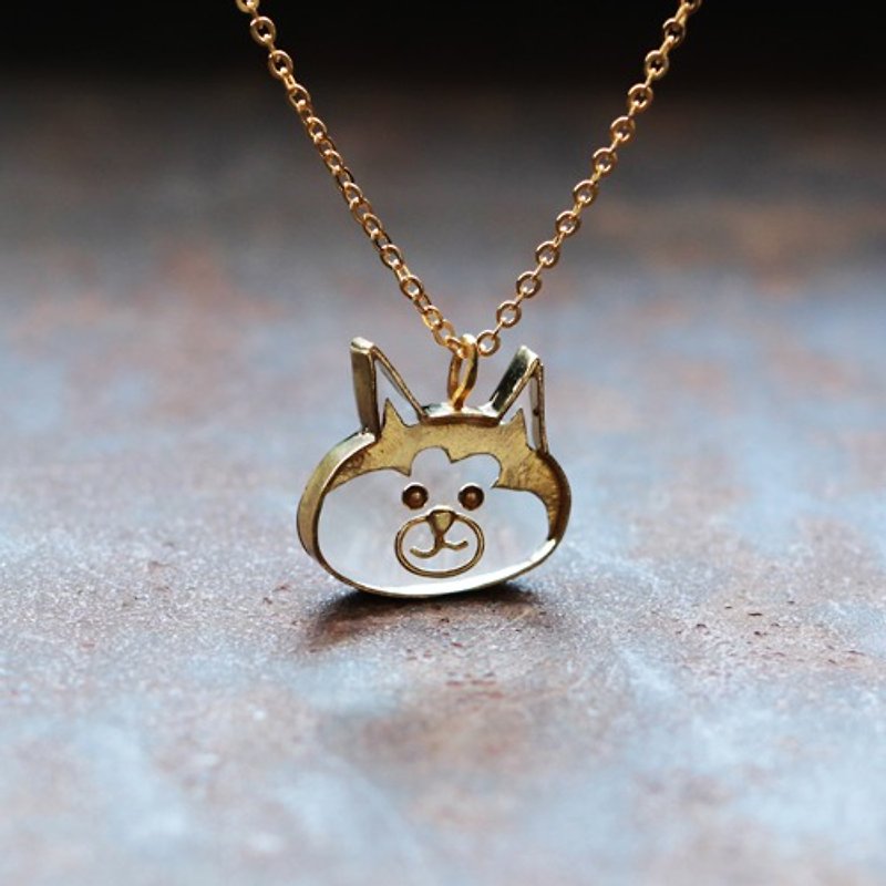 Shiba-chan | Necklace | N549 - Necklaces - Other Metals Gold