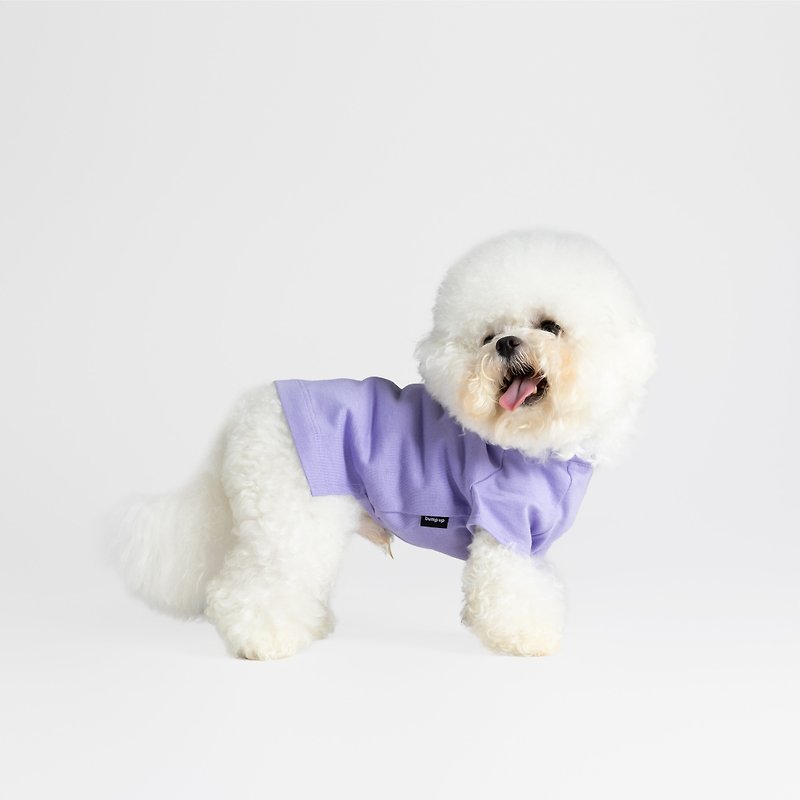 bump up Air Tag T-shirt, Fluorescent Color, Dog Clothing, Cute Dog Clothes - ชุดสัตว์เลี้ยง - ผ้าฝ้าย/ผ้าลินิน สีม่วง