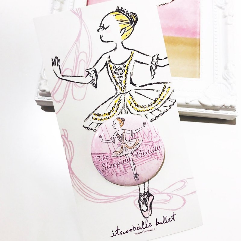 Ichinko Ballet | Sleeping Beauty Badge - Badges & Pins - Plastic Pink