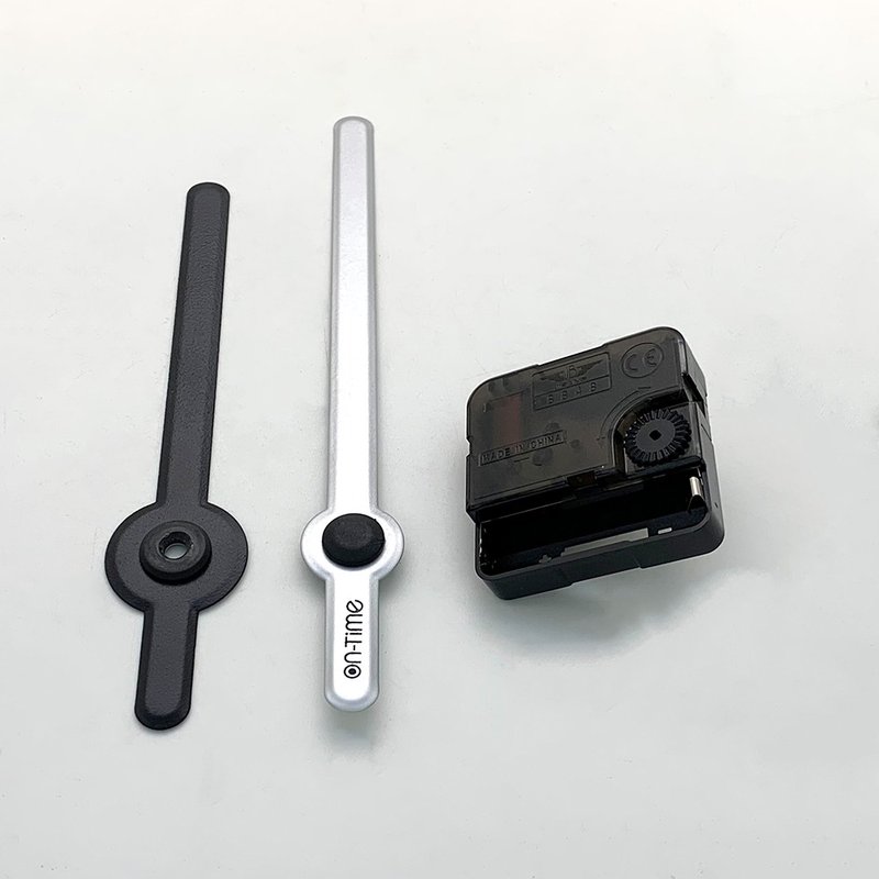 Spare Part Clock Sweep Movement and Clock Hand V2MH Black Silver - 時鐘/鬧鐘 - 鋁合金 銀色