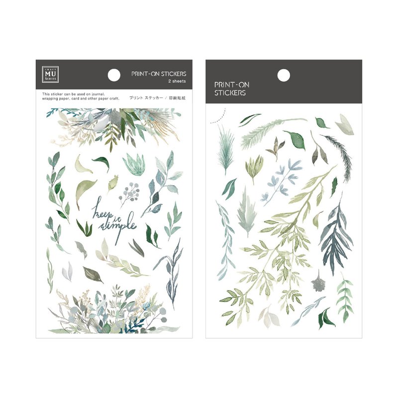 【Print-On Stickers 轉印貼紙】no.74-梧枝青葉 | 花草系列 - 貼紙 - 其他材質 綠色