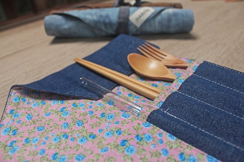HARNS cutlery bag cutlery cutlery cloth eco-friendly cutlery bag - กล่องเก็บของ - ผ้าฝ้าย/ผ้าลินิน หลากหลายสี