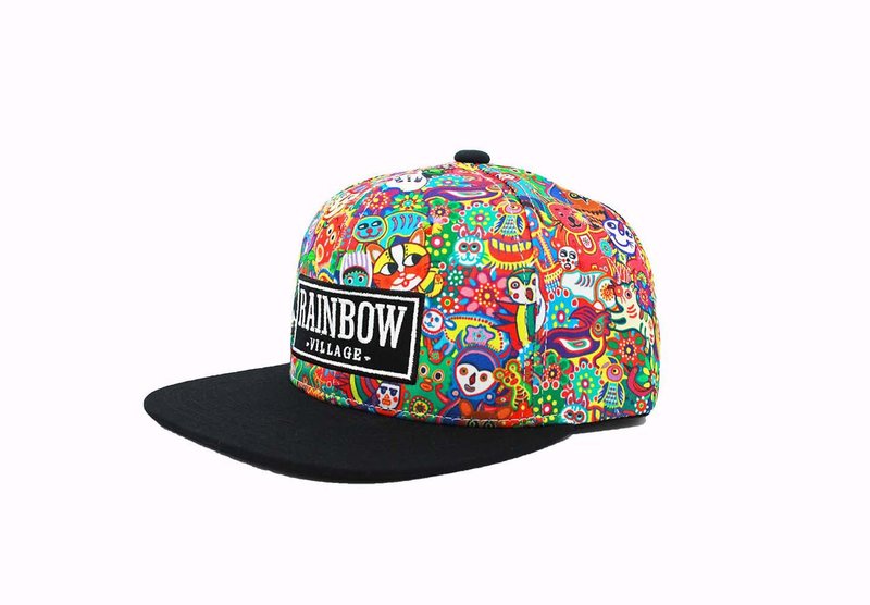 【Rainbow colorful】Classic electro-embroidered baseball cap - Hats & Caps - Polyester Multicolor