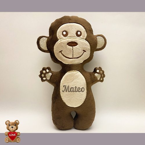 Tasha's craft Personalized Small monkey stuffie soft toy ,Super cute personalised soft plush