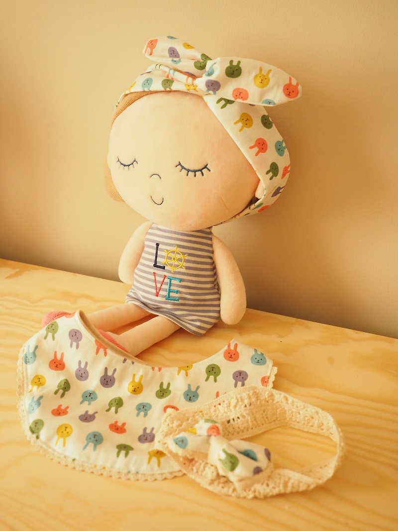 Handmade Headband and bib gift set - Baby Gift Sets - Cotton & Hemp Multicolor