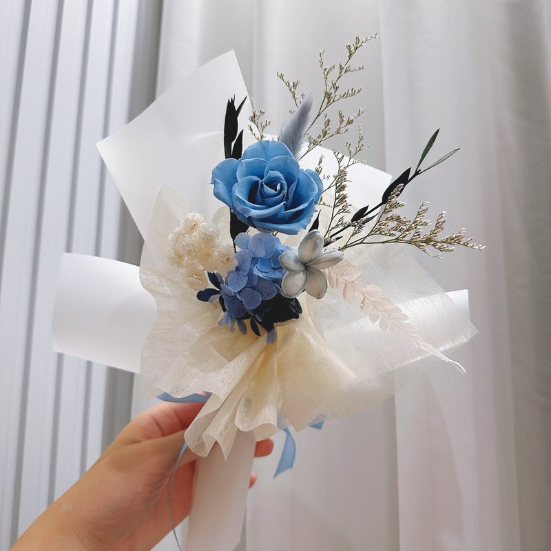 Eternal Korean bouquet - Morandi blue. Valentine's Day bouquet. Birthday bouquet. Proposal bouquet - Dried Flowers & Bouquets - Plants & Flowers 