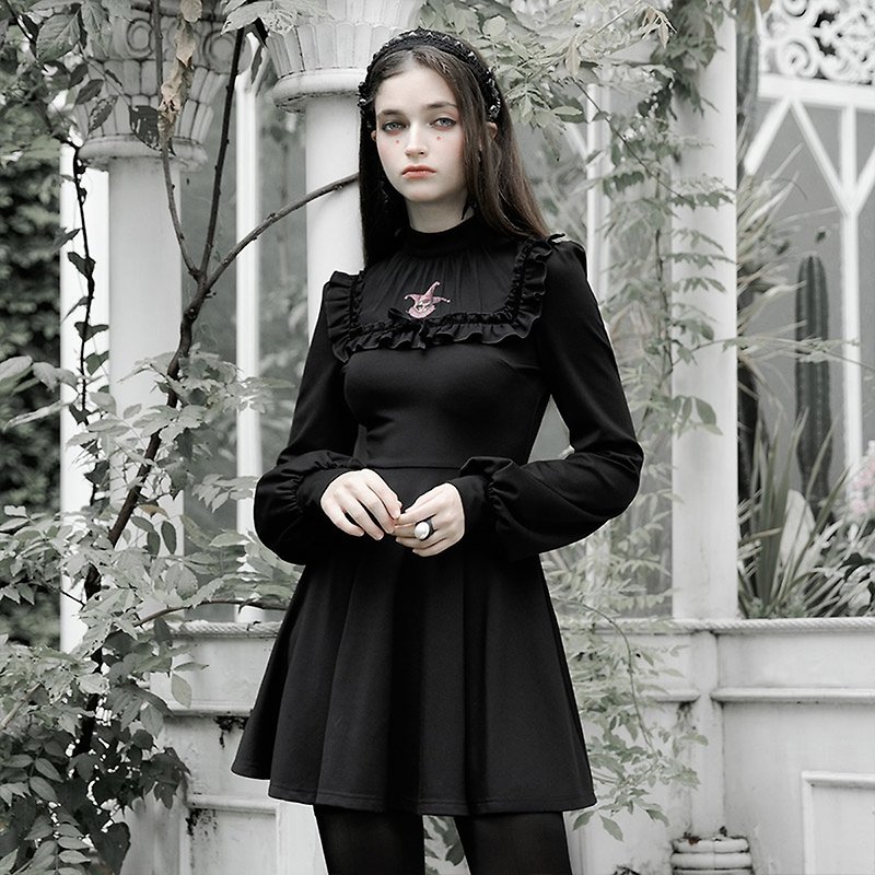 哥德魔法娃娃宮廷洋裝 - 連身裙 - 其他材質 黑色