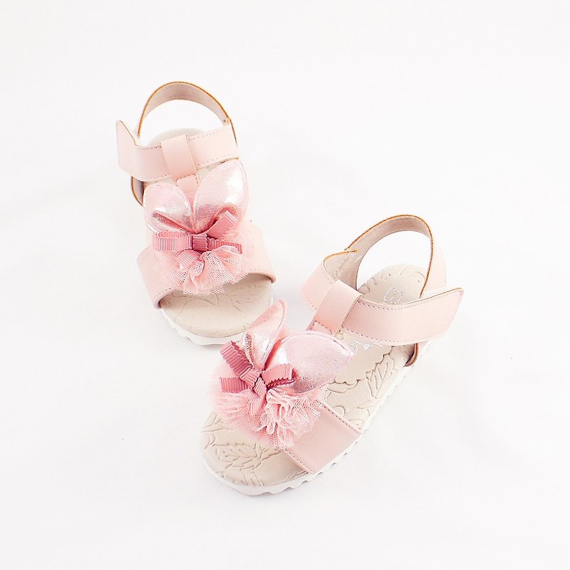 Tutu jumps into the flowers children's sandals-honey powder - Kids' Shoes - Genuine Leather Pink