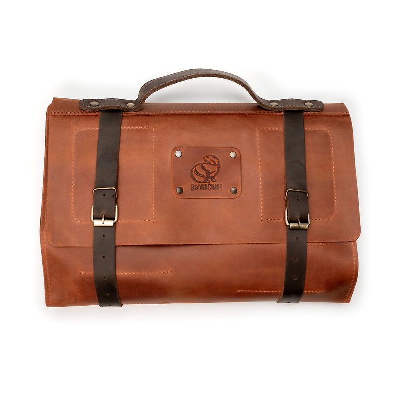Calfskin multifunctional tool bag - Handbags & Totes - Genuine Leather Brown