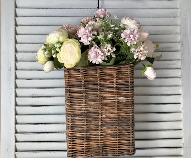 Wall hanging basket Wall hanging bathroom storage Hanging basket Kitchen  storage - Shop Cozy house Shelves & Baskets - Pinkoi